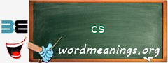 WordMeaning blackboard for cs